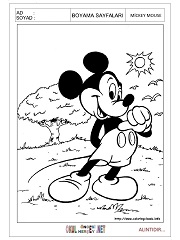 Mickey Mouse boyama sayfası